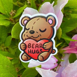Abraços de urso adesivos de <br> Entrega Rápida? Adesivo fofo de trocadilho de ursinho de pelúcia