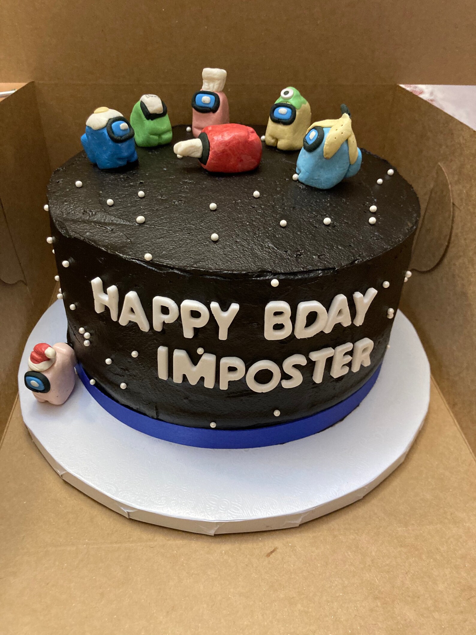 Among Us Cake DecorFondant FiguresEdible FiguresSus Cake Etsy