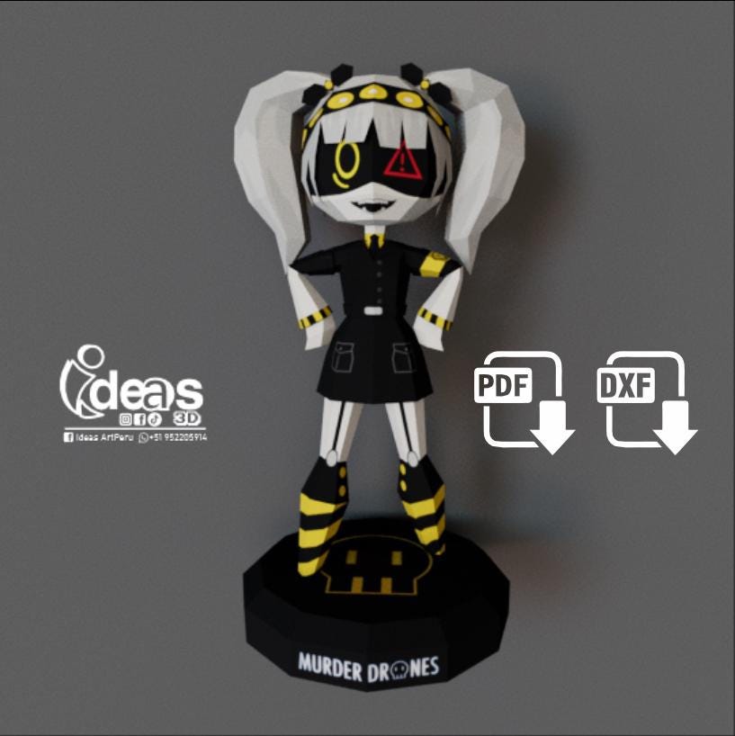 J MURDER DRONES With Texture - Etsy