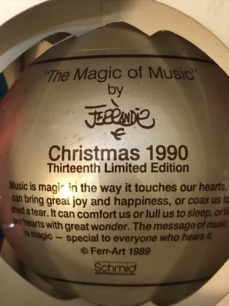 The Magic of Music Christmas 1990 Ornament.