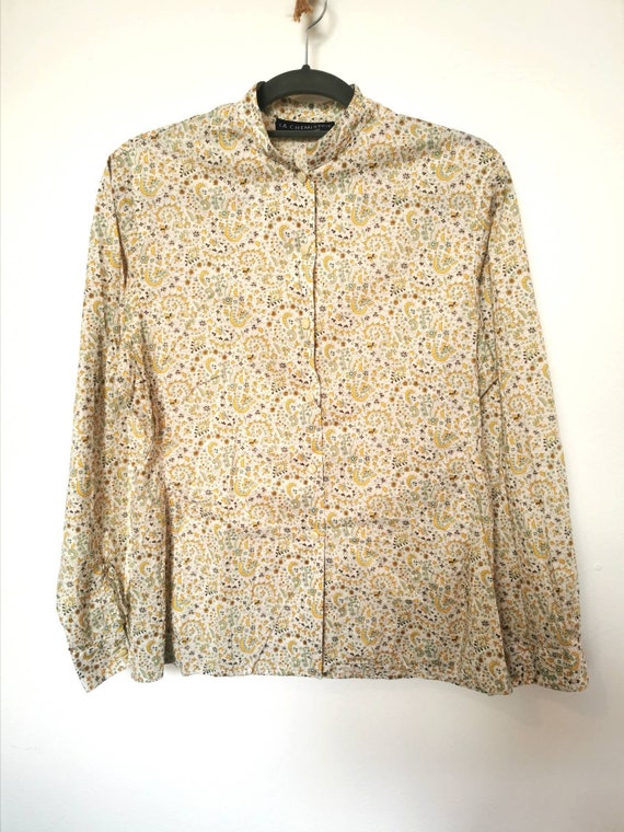 Vintage S M 60s 70s La Chemiserie by Cacharel Shir