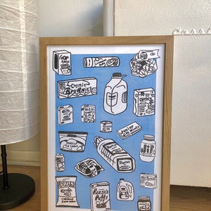 Lunch Box Prints I Wall Decor I Risograph Print