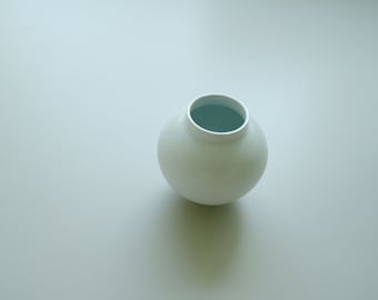 Korean Traditionl Baekja Moon Vase: Handmade Ceramic Vase, Large Size Vase, White Porcelain Vase, Home Decor Vase, Handmade Pottery