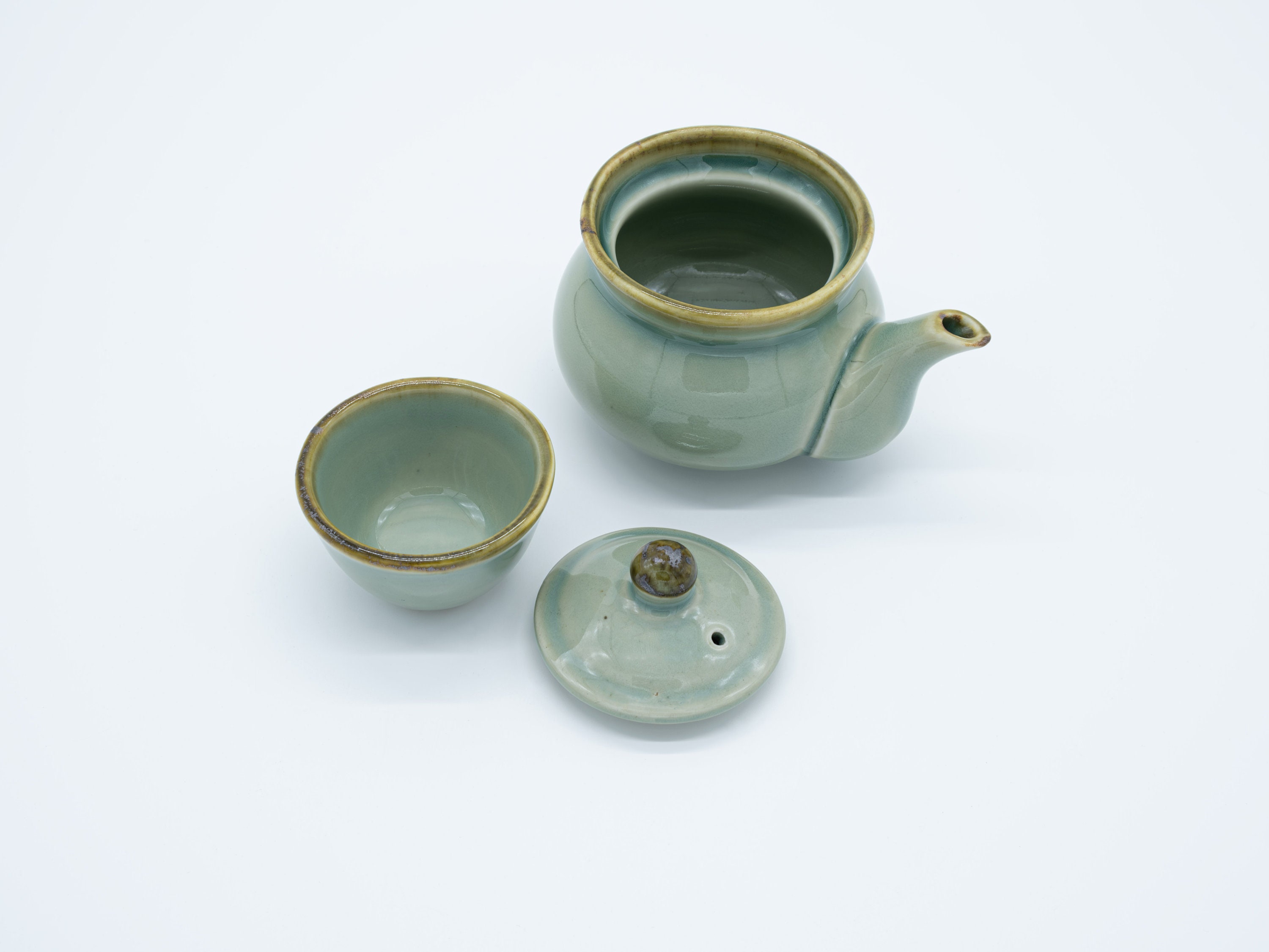 手作りの韓国製青磁茶器セット（一人用）：小型陶器 - Etsy 日本