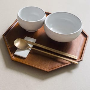 手作り韓国白磁陶器ボウル：丸いご飯＆スープボウル