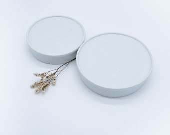 Korean Traditional Baekja Dessert Plate: Round High Leg Plates,  White Porcelain Plates, Handmade Pottery, Housewarming Gift