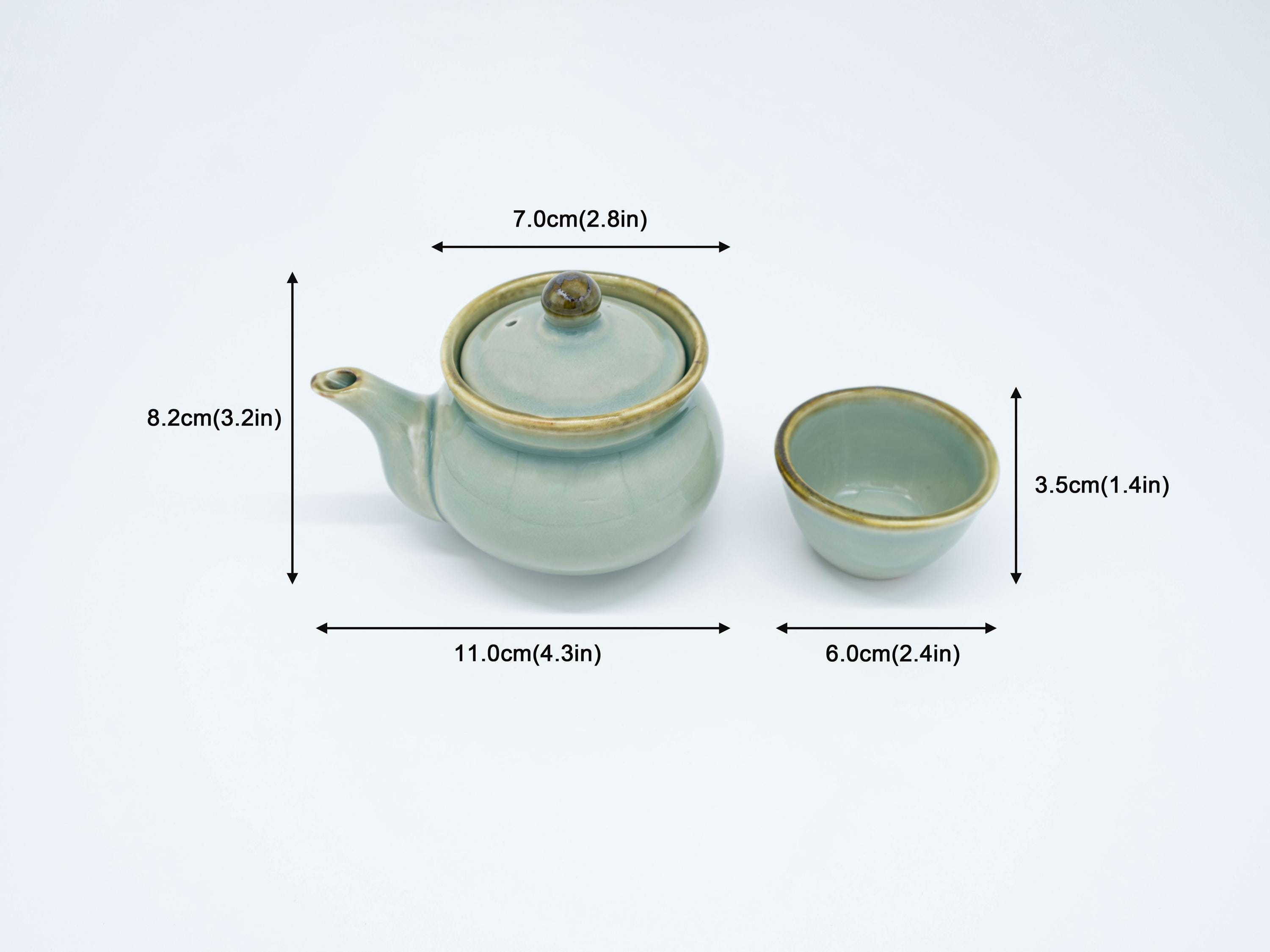 手作りの韓国製青磁茶器セット（一人用）：小型陶器 - Etsy 日本