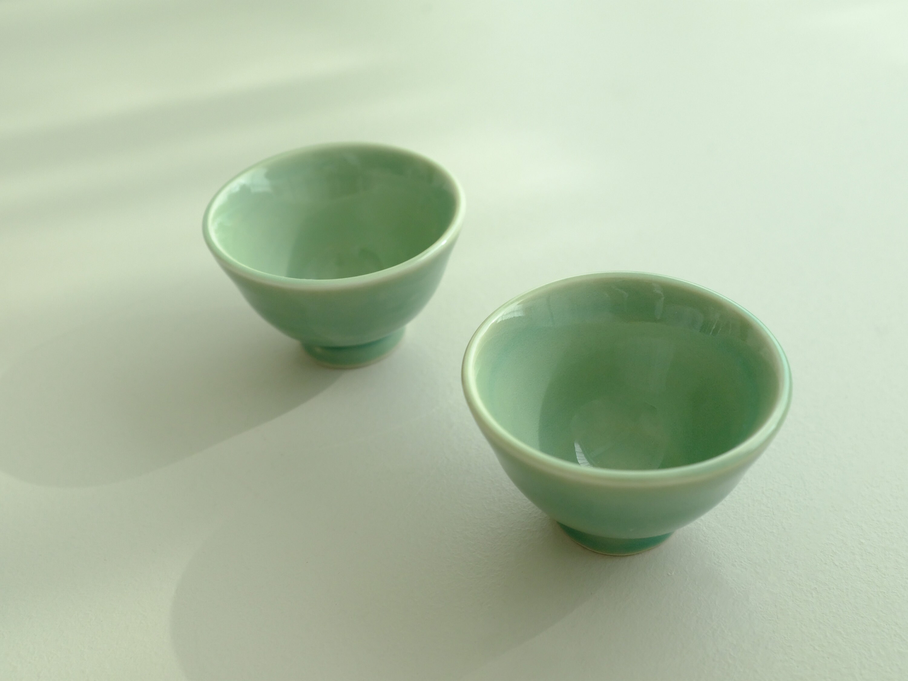 Set of Two Korean Celadon Tea Cups Korean Tea Cup Tea Set Etsy
