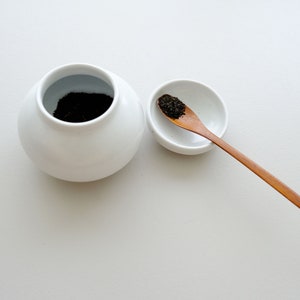 Korean Traditional Baekja Container: Tea Container, Sauce Container, Salt Jar, Ceramic Jar, Handmade Pottery, Housewarming Gift