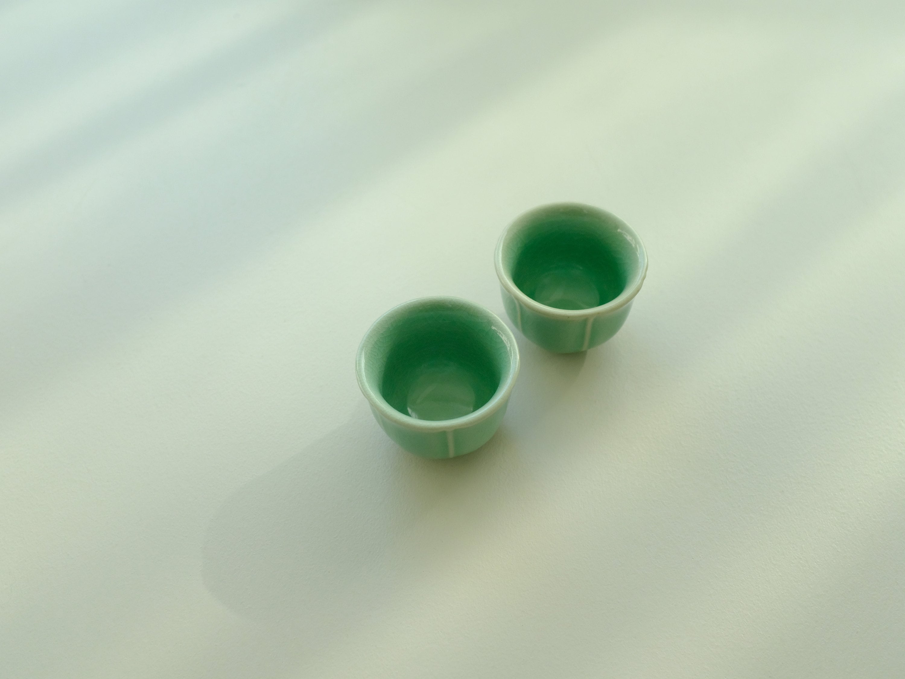 Set of Two Korean Celadon Tea Cups Korean Tea Cup Tea Set Etsy
