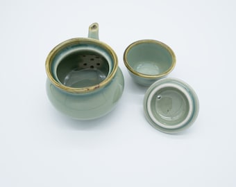 手作りの韓国製青磁茶器セット（一人用）：小型陶器 - Etsy 日本