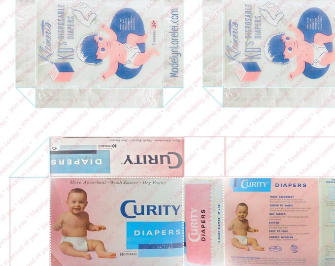 Vintage Cloth Diapers Barbie-size Printable PDF - Etsy