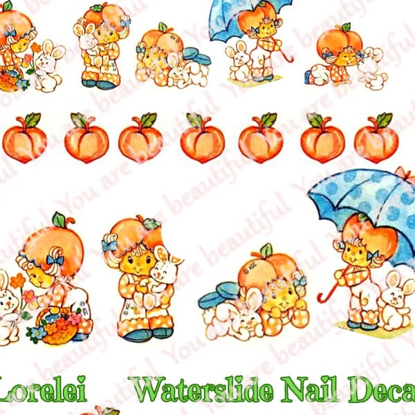 Vintage Apricot's Day Waterslide Nail Decals