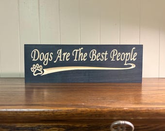 Handcrafted Carved Wood Dog Sign: Rustic Pet Lover Decor