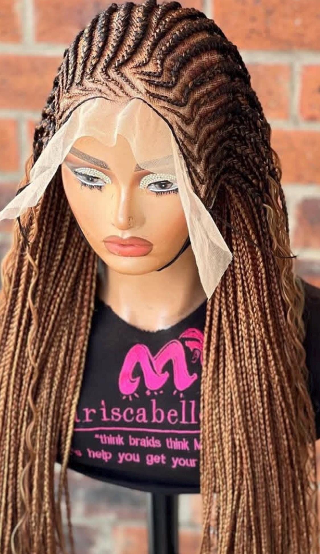 2N1 lace front braided wig Sensationnel Strand X Glueless HD Full Lace Hand-Tied  main image 3