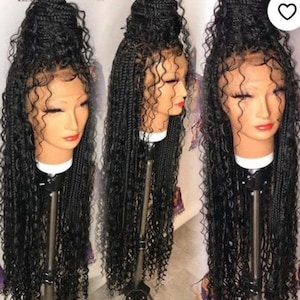 Braided wig, Braided wigs, Box braids, box braided wig, for black women, Boho braids, Box braids, Goddess Braids, Bohemian Braids, Braid wig