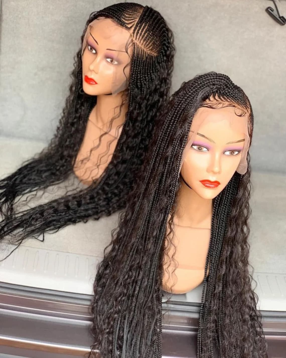 Braided Wig Braided Wigs Box Braids Box Braided Wig for Etsy