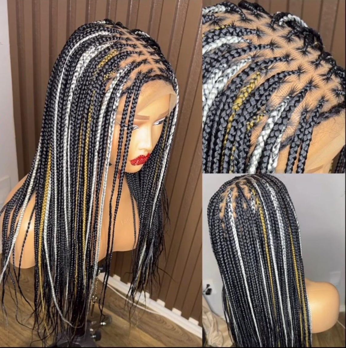 Braided Wig,box Braids,one One Braids,mix Colour Braids,big Braids ...