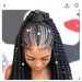 Ready to ship wig box braids wig for black women cornrows wig lace frontal wig and twist mix micro Senegalese braiding Ghana braids