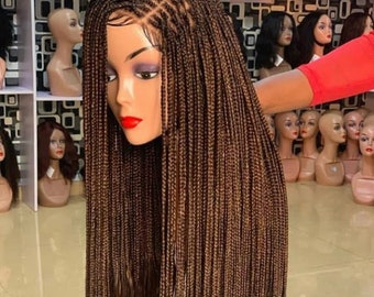 Box braid wig with a loose strong tip, Box braiding,
