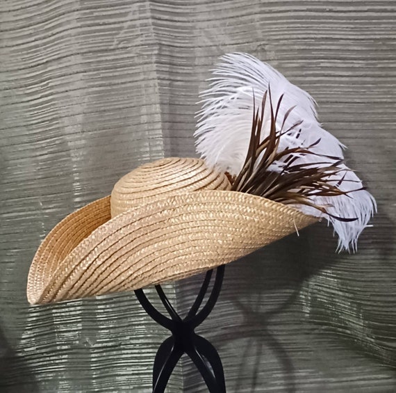 Honey Straw Tricorn | Etsy