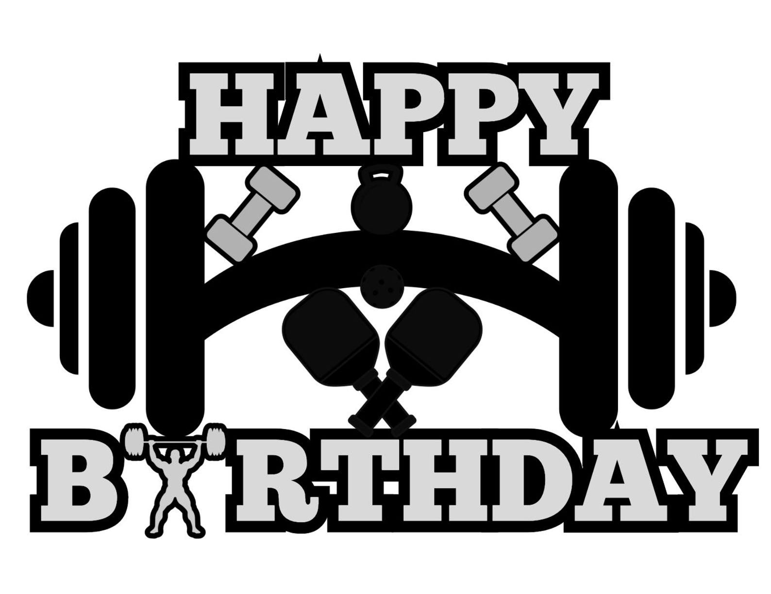Gym Birthday Cake and Cupcake Toppers Etsy