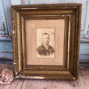 Vintage Gold Gilded Framed Picture, Vintage Decor, Vintage Home