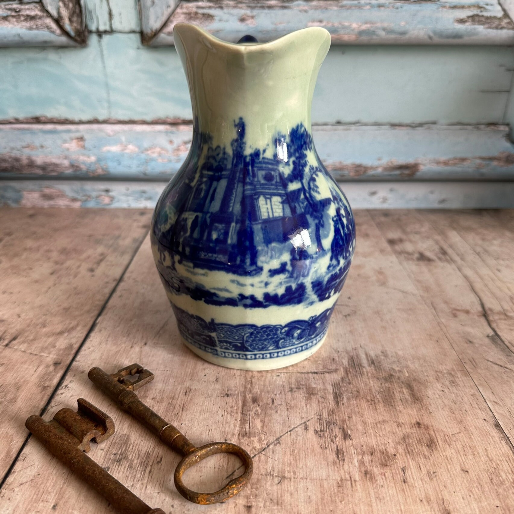 ヴィンテージ　水差し　陶器　大型 ヴィンテージ ピューター＆陶器 水差し — Loane Interior