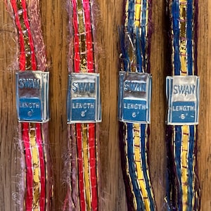 4 Packets of Vintage Ribbon, Kitsch Christmas, Retro Christmas
