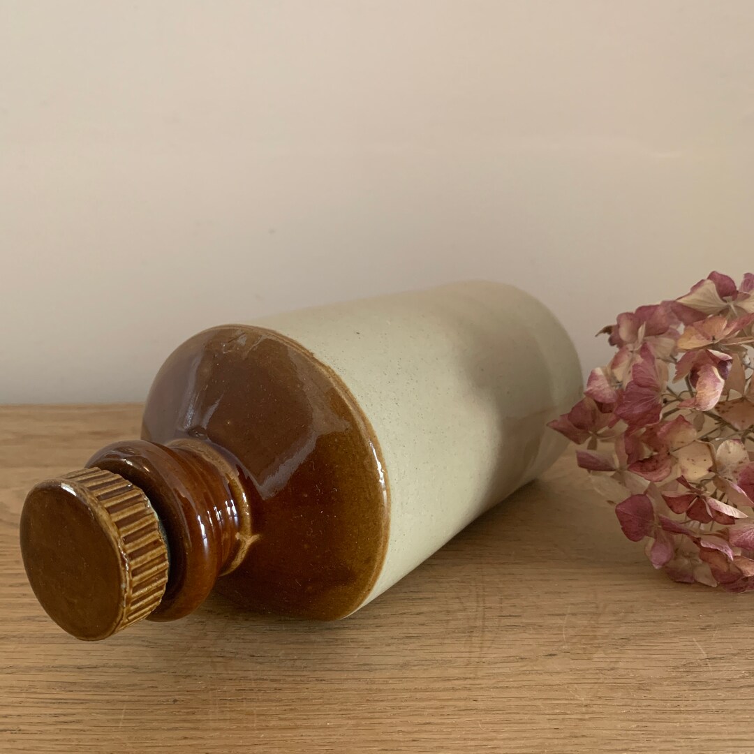 Vintage Stoneware Hot Water Bottle, Vintage Home, Farmhouse Decor Etsy