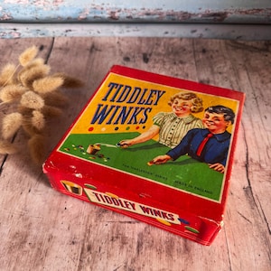 Vintage Tiddley Winks Game, Vintage Toys, Collectable Games