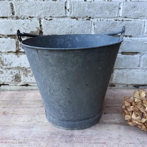 Vintage Galvanised Bucket, Vintage Garden, Vintage Home