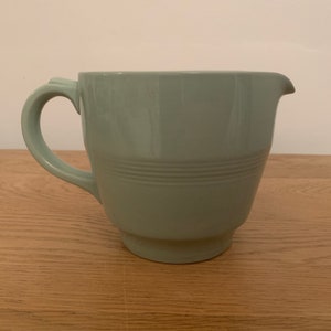 Woods Ware Beryl 1pt Milk Jug/ Vintage Woods Post War Utility 1pt Milk Jug