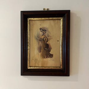 Antique French Framed Magazine Page, Antique Media, Antique Magazine Plate