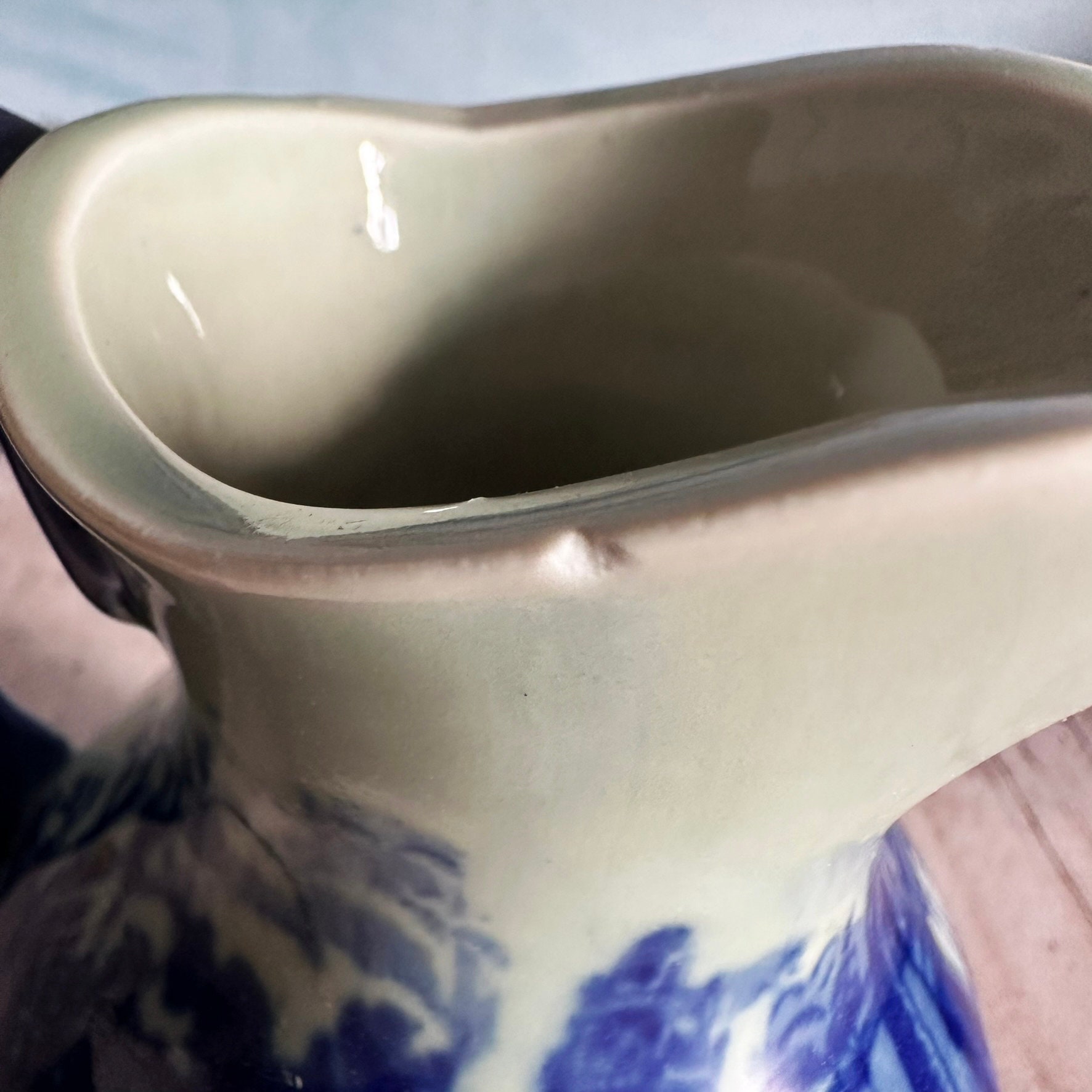 ヴィンテージ ブルー 陶器製水差し、農家風装飾 - Etsy 日本