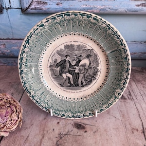 French Antique Sarreguemines Plate, French Vintage, Vintage Dining