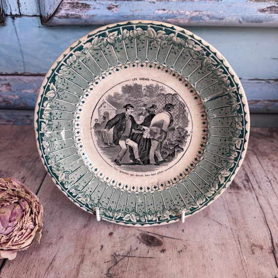 Sarreguemines antique plate サルグミンヌ Sarreguemines antique plate サルグミンヌ Sarreguemines antique