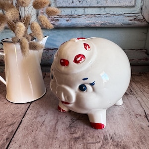Vintage Ceramic Piggy Bank, Money Box, Vintage Decor
