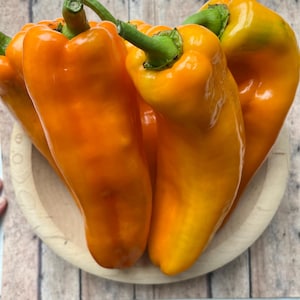 Cubanelle Pepper Seeds | 30 seeds | Heirloom Seeds | Organic Gardening | Sweet Pepper