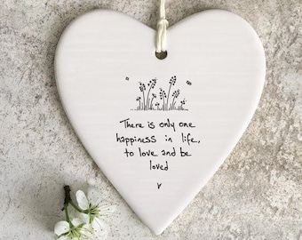To Love And Be Loved Porcelain Heart Keepsake Special Wife Girlfriend Gift For A Loved One Stocking Filler Sentimental Present Anniversary