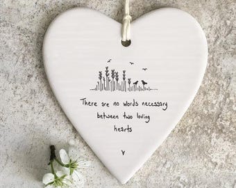 Two Loving Hearts Porcelain Heart Keepsake Special Wife Girlfriend Gift For A Loved One Stocking Filler Sentimental Present Anniversary