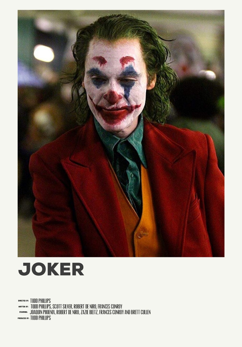 2019 Joker Polaroid Style Photo Postcard Size - Etsy UK