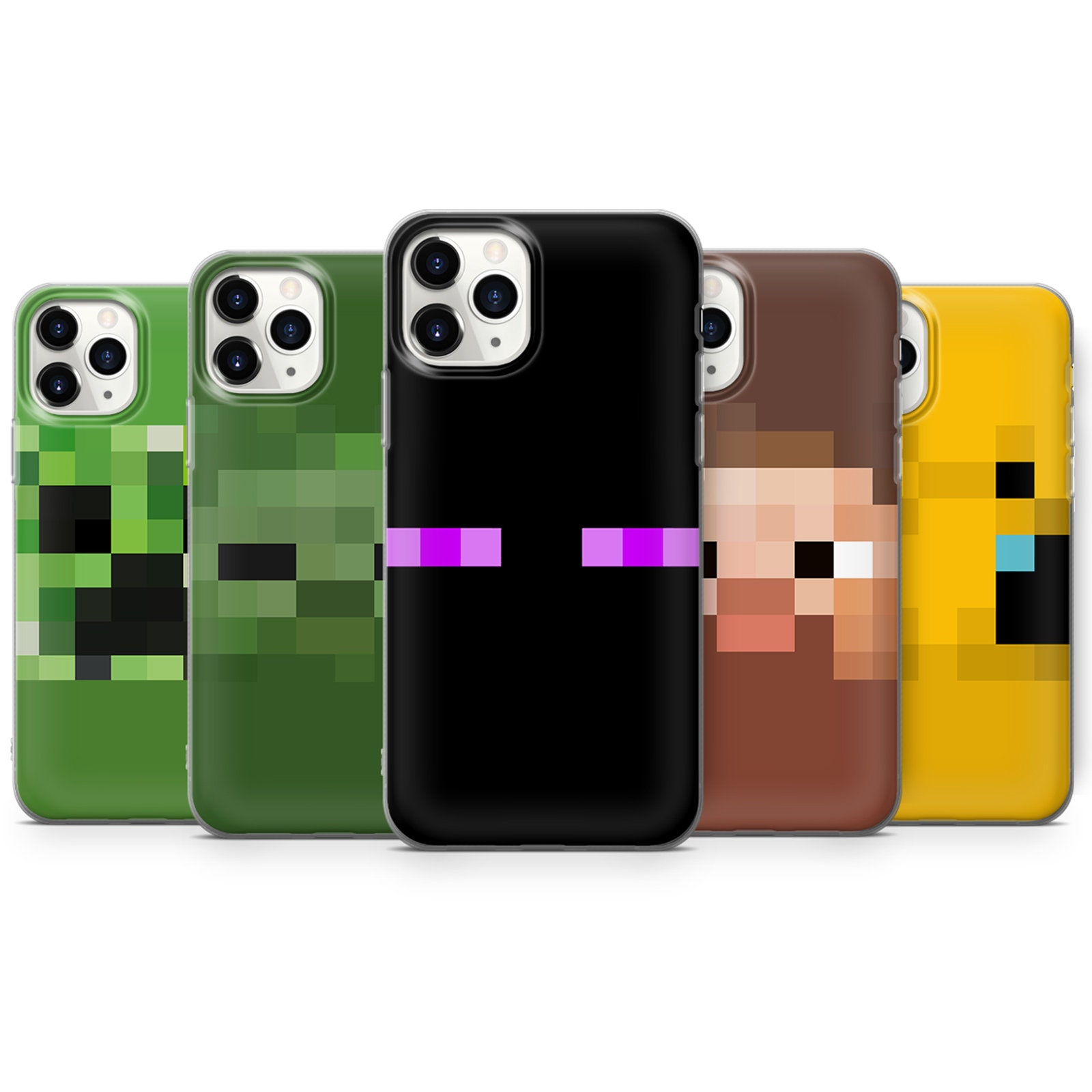 Minecraft Phone Case Mobs Head Skin for iPhone 11 12 Pro Etsy