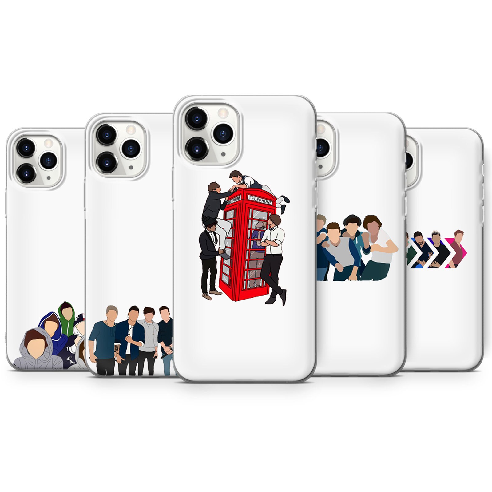 One Direction Phone Case Harry Styles White Cover for iPhone Etsy