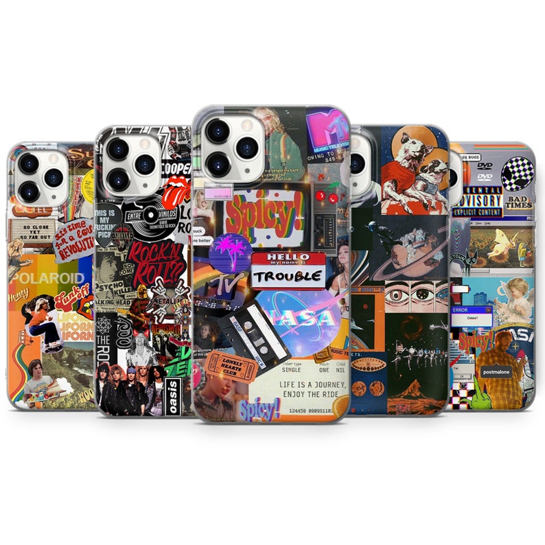 12 Pro S21 11 /& A40 A10e XR A51 S9 P30 Lite D65 Collage for iPhone 11 Retro Phone Case Vintage