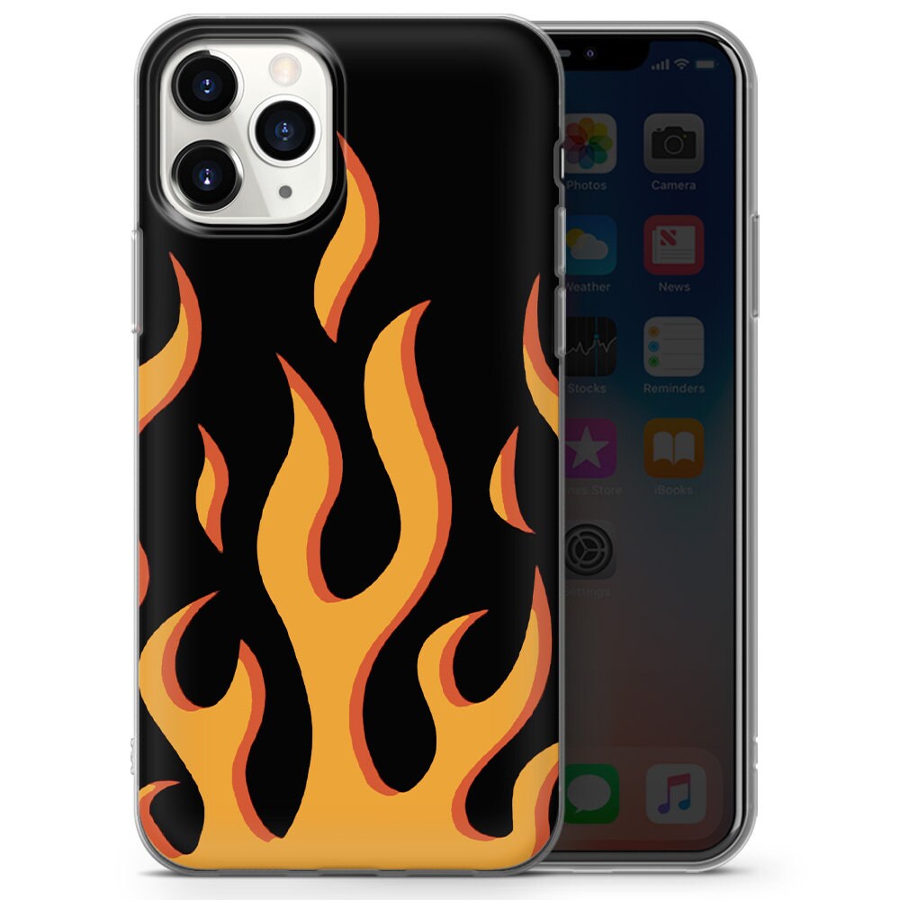 Fire Flame Phone Case Hot Neon for iPhone 11 12 Pro XR 11 | Etsy