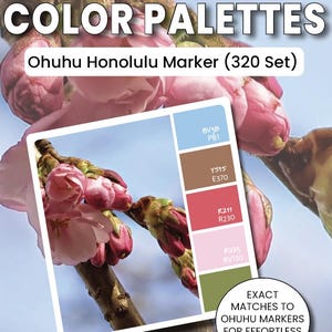 30 Ohuhu-kleurenpaletten | Afgestemd op Honolulu 320 | OUDE EN NIEUWE Codes | Pdf-download: geïnspireerd op de lente: weet welke markering je moet kiezen