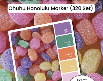 30 paletas de colores Ohuhu / Combinadas con Honolulu 320 / Códigos ANTIGUOS y NUEVOS / Descarga PDF - Inspirado en dulces - Conoce el marcador exacto para elegir