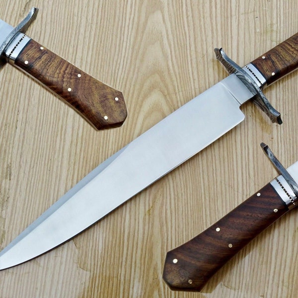 Beautiful Custom Hand Made best Quality  D2 Steel Hunting Bowie Knife Handle Wood/hand forged knife/best gift/ anniversary gift/handcrafted