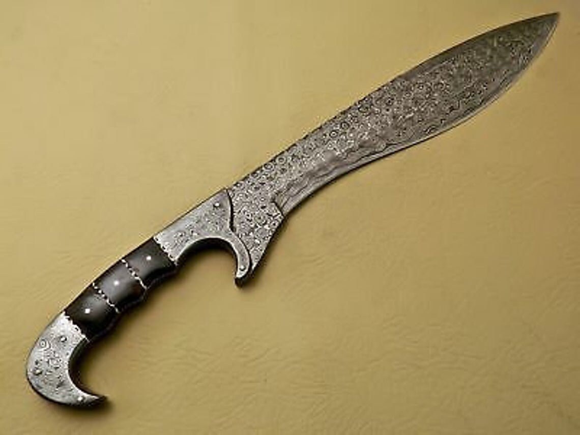 BEAUTIFUL Custom and Handmade Damascus steel hunting kopis Etsy